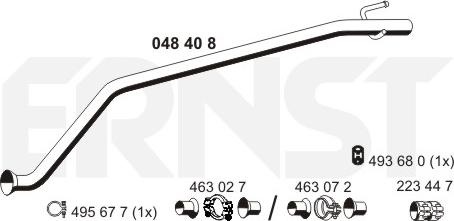 ERNST 048408 - Труба выхлопного газа autosila-amz.com