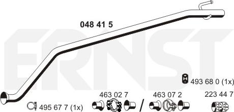 ERNST 048415 - Труба выхлопного газа autosila-amz.com