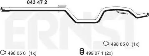ERNST 043472 - Труба выхлопного газа autosila-amz.com