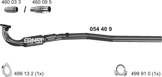 ERNST 054409 - Труба выхлопного газа autosila-amz.com