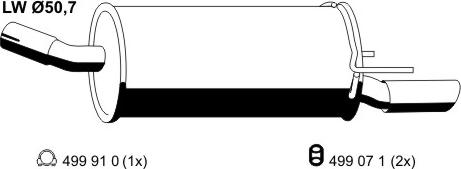 ERNST 055024 - Глушитель выхлопных газов, конечный autosila-amz.com