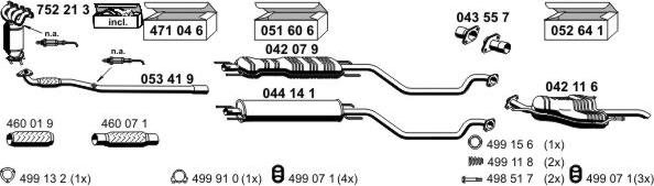 ERNST 050499 - Система выпуска ОГ autosila-amz.com