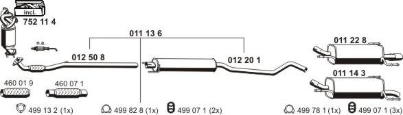 ERNST 050452 - Система выпуска ОГ autosila-amz.com