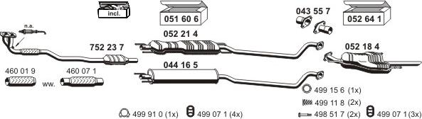 ERNST 050405 - Система выпуска ОГ autosila-amz.com