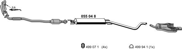 ERNST 050543 - Система выпуска ОГ autosila-amz.com