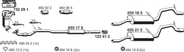 ERNST 050547 - Система выпуска ОГ autosila-amz.com