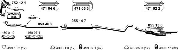 ERNST 050564 - Система выпуска ОГ autosila-amz.com