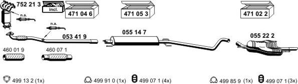 ERNST 050565 - Система выпуска ОГ autosila-amz.com