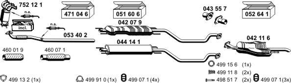 ERNST 050500 - Система выпуска ОГ autosila-amz.com