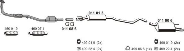 ERNST 050179 - Система выпуска ОГ autosila-amz.com