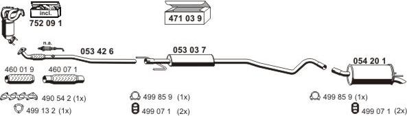 ERNST 050896 - Система выпуска ОГ autosila-amz.com