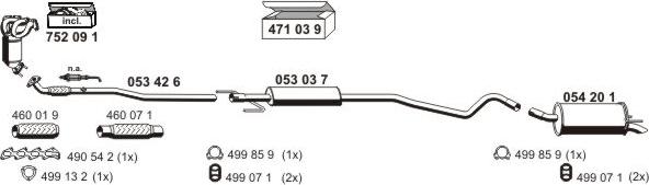 ERNST 050831 - Система выпуска ОГ autosila-amz.com