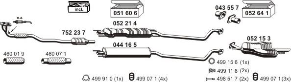 ERNST 050397 - Система выпуска ОГ autosila-amz.com