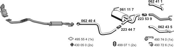 ERNST 051032 - Система выпуска ОГ autosila-amz.com