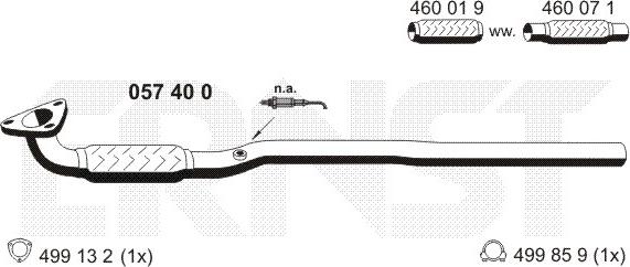 ERNST 057400 - Труба выхлопного газа autosila-amz.com