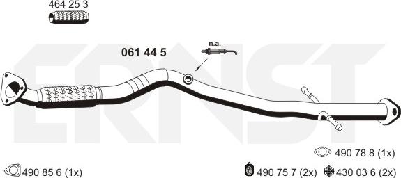 ERNST 061445 - Труба выхлопного газа autosila-amz.com