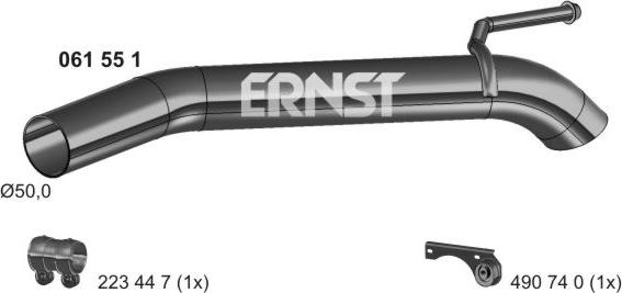 ERNST 061551 - Труба выхлопного газа autosila-amz.com
