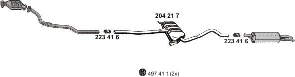 ERNST 010405 - Система выпуска ОГ autosila-amz.com