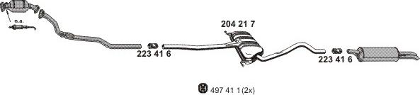 ERNST 010542 - Система выпуска ОГ autosila-amz.com