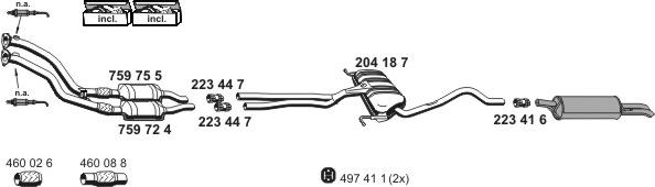 ERNST 010584 - Система выпуска ОГ autosila-amz.com