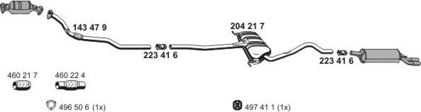 ERNST 010333 - Система выпуска ОГ autosila-amz.com