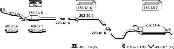 ERNST 010256 - Система выпуска ОГ autosila-amz.com