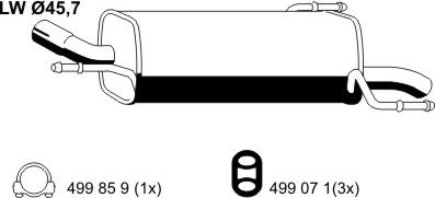 ERNST 011273 - глушитель задняя часть Opel autosila-amz.com