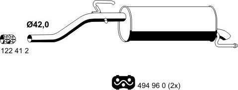 ERNST 012164 - Глушитель выхлопных газов, конечный autosila-amz.com