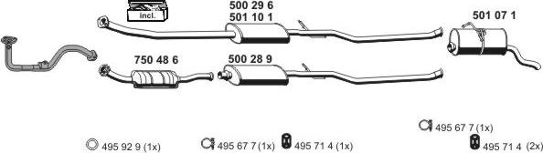 ERNST 090293 - Система выпуска ОГ autosila-amz.com