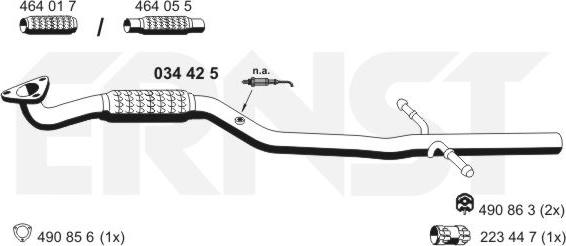 ERNST 034425 - Труба выхлопного газа autosila-amz.com