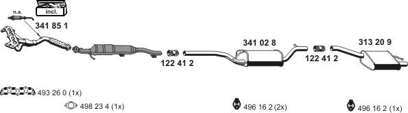 ERNST 030958 - Система выпуска ОГ autosila-amz.com