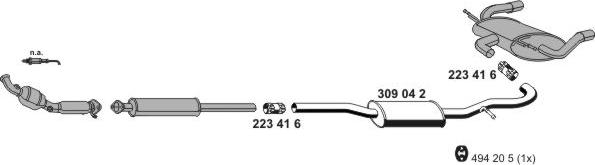 ERNST 031686 - Система выпуска ОГ autosila-amz.com