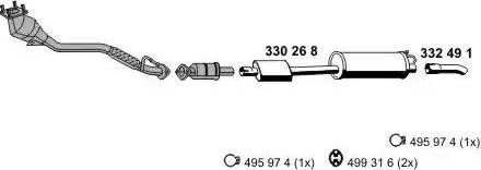 ERNST 031332 - Система выпуска ОГ autosila-amz.com