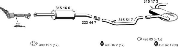 ERNST 031768 - Система выпуска ОГ autosila-amz.com