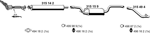 ERNST 031766 - Система выпуска ОГ autosila-amz.com