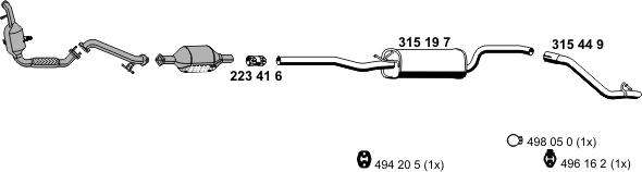 ERNST 031780 - Система выпуска ОГ autosila-amz.com