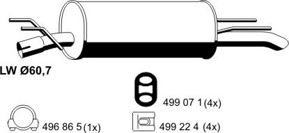 ERNST 024259 - Глушитель выхлопных газов, конечный autosila-amz.com