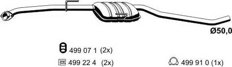 ERNST 024211 - Средний глушитель выхлопных газов autosila-amz.com