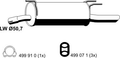 ERNST 024280 - Глушитель выхлопных газов, конечный autosila-amz.com