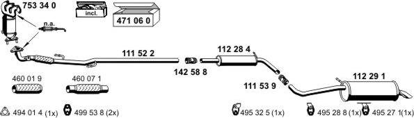 ERNST 070755 - Система выпуска ОГ autosila-amz.com