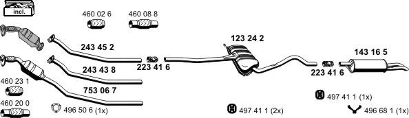 ERNST 070737 - Система выпуска ОГ autosila-amz.com