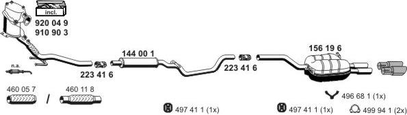 ERNST 071494 - Система выпуска ОГ autosila-amz.com