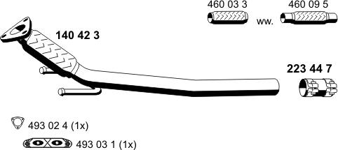 ERNST 140423 - Труба выхлопного газа autosila-amz.com