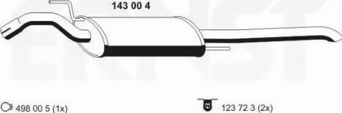 ERNST 143004 - Глушитель выхлопных газов, конечный autosila-amz.com