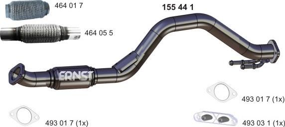 ERNST 155441 - Труба выхлопного газа autosila-amz.com