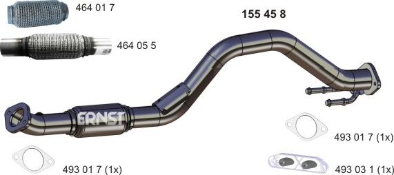ERNST 155458 - Труба выхлопного газа autosila-amz.com