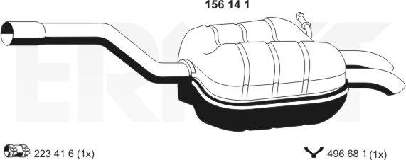 ERNST 156141 - Глушитель выхлопных газов, конечный autosila-amz.com