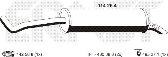 ERNST 114264 - Глушитель выхлопных газов, конечный autosila-amz.com