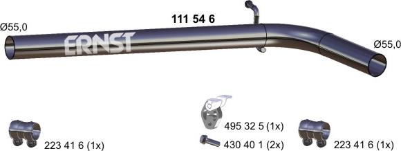 ERNST 111546 - Труба выхлопного газа autosila-amz.com