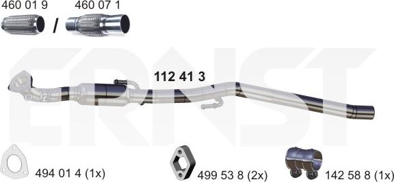 ERNST 112413 - Труба выхлопного газа autosila-amz.com